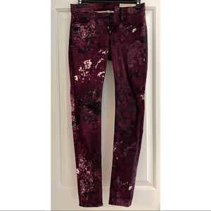 Rag & Bone Skinny Jeans Galaxy Print Legging Pants Size 25